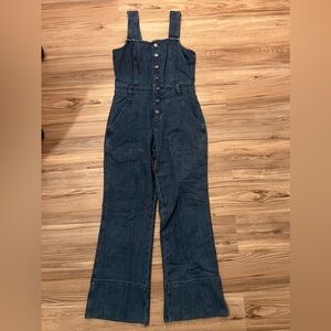 Aerie Jean Kick Flare Overalls (S)